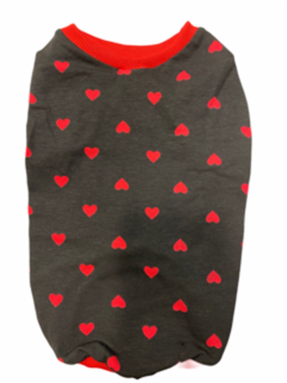 Kırmızı Kalpli Penye T-shirt