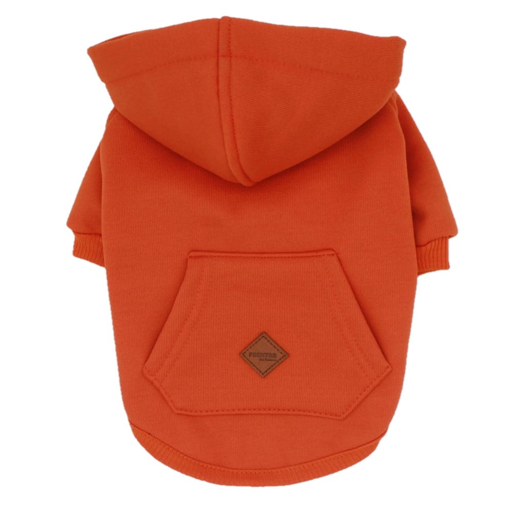 Pawstar İçi Polar, Küçük Irk Köpek Sweatshirtü Turuncu