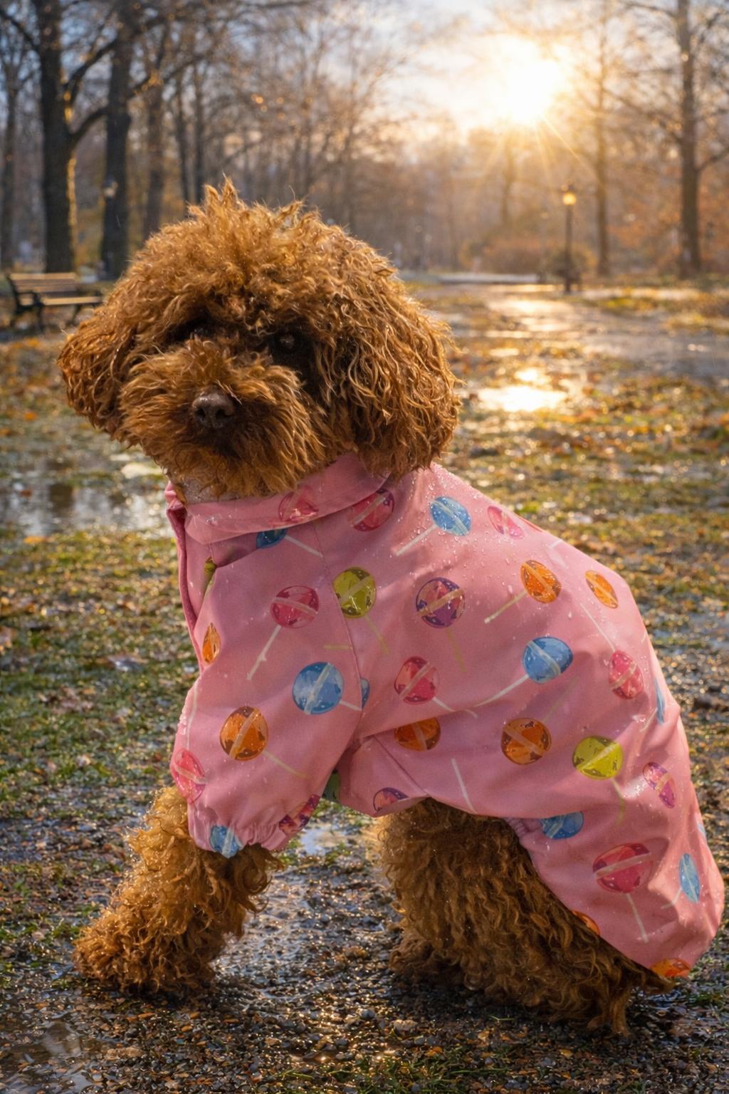 Gedyco Pinko Lolipop Polarlı Küçük Irk Köpek Yağmurluğu