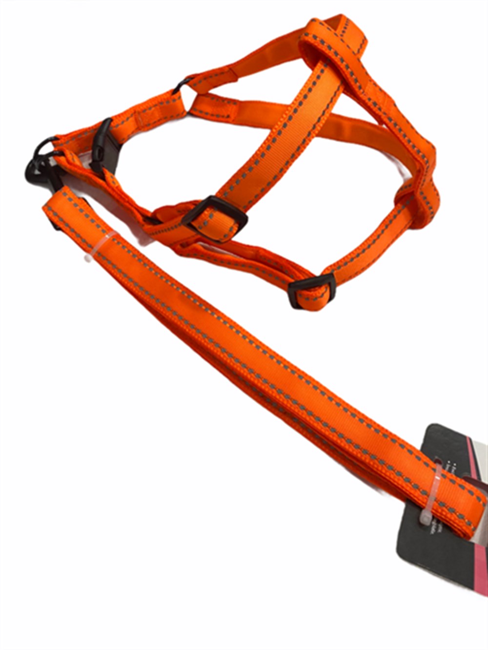 Doglife Neon Turuncu Fosforlu Göğüs ve Gezdirme Tasma Seti (göğüs 55-70 cm)