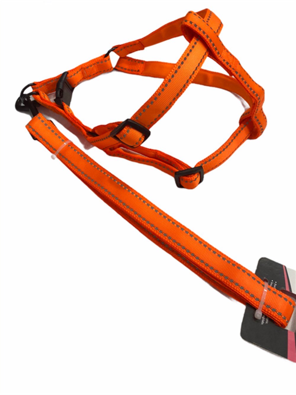 Doglife Neon Turuncu Fosforlu Göğüs ve Gezdirme Tasma Seti (göğüs 40-55 cm)