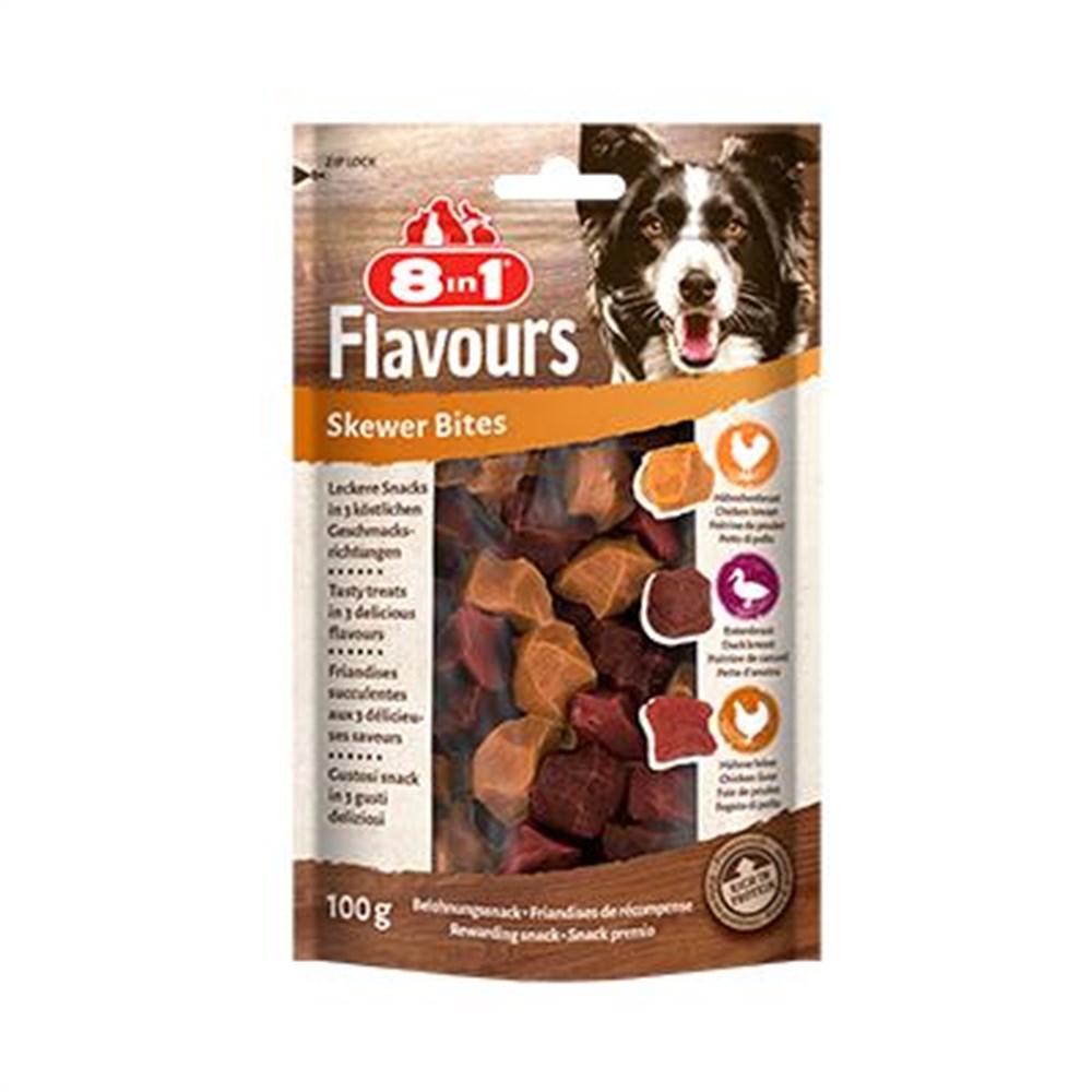 8 in 1 Flavours Skewer Bites 100 gr Köpek Ödülü
