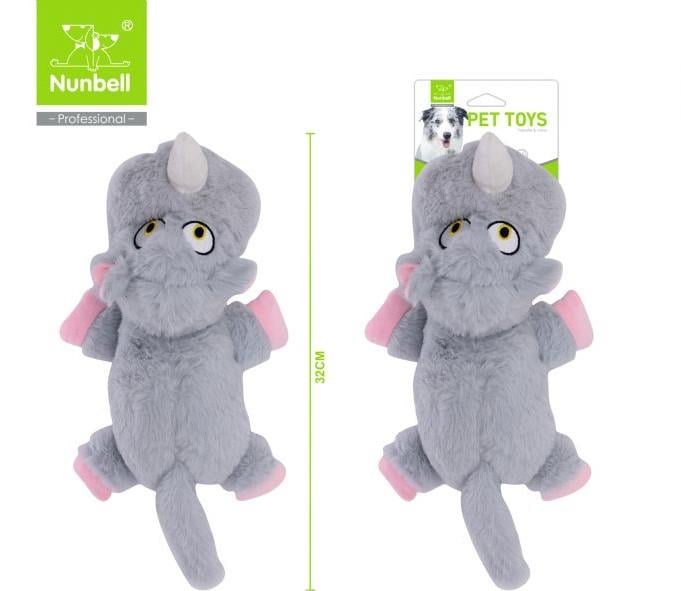 Nunbell Sesli Su Aygırı Köpek Oyuncağı 32 cm