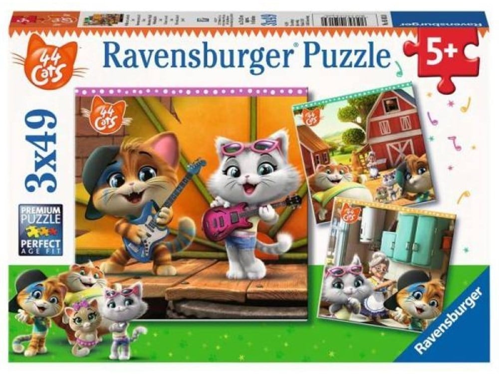 44 Cats Puzzle 3 x 49 Parça (Ravensburger)
