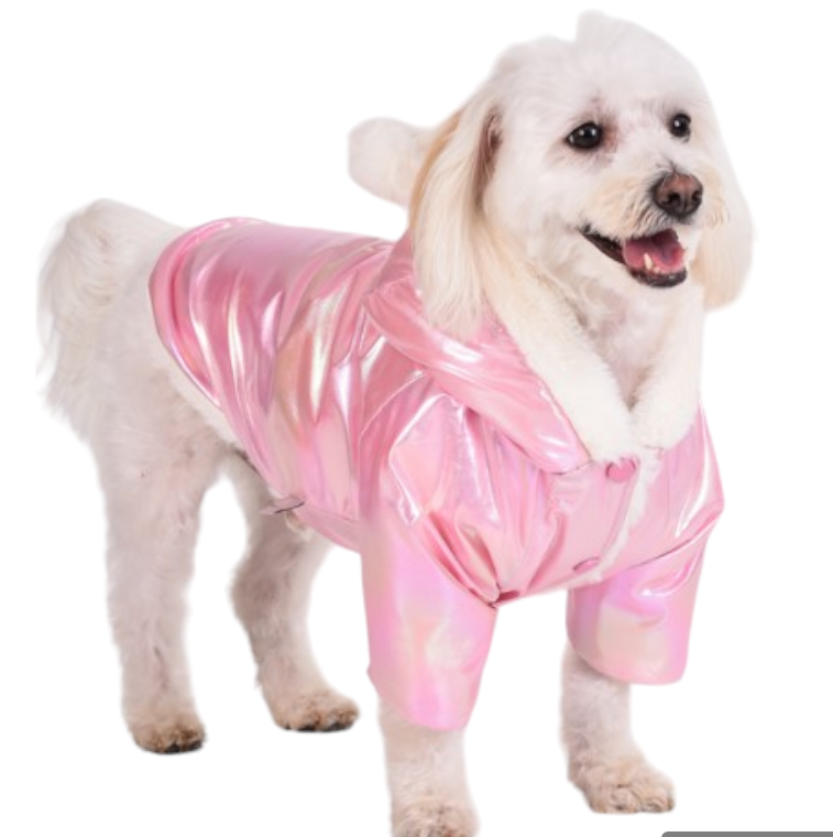 Gedyco Shiny Pink Kalın Peluşlu Küçük Irk Köpek Montu