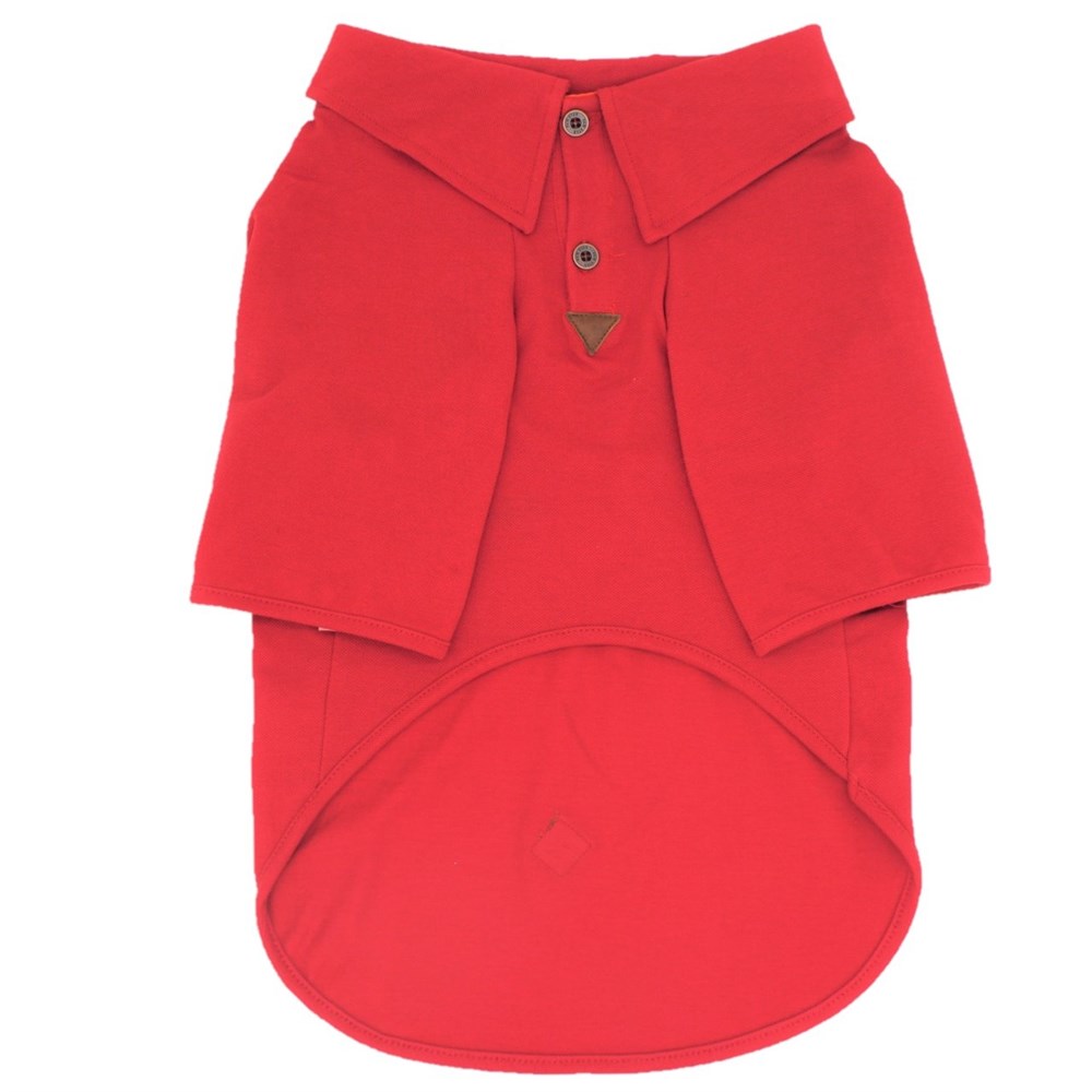 Pawstar Ananas Orta-Büyük Irk Köpek Polo T-shirtü Kırmızı