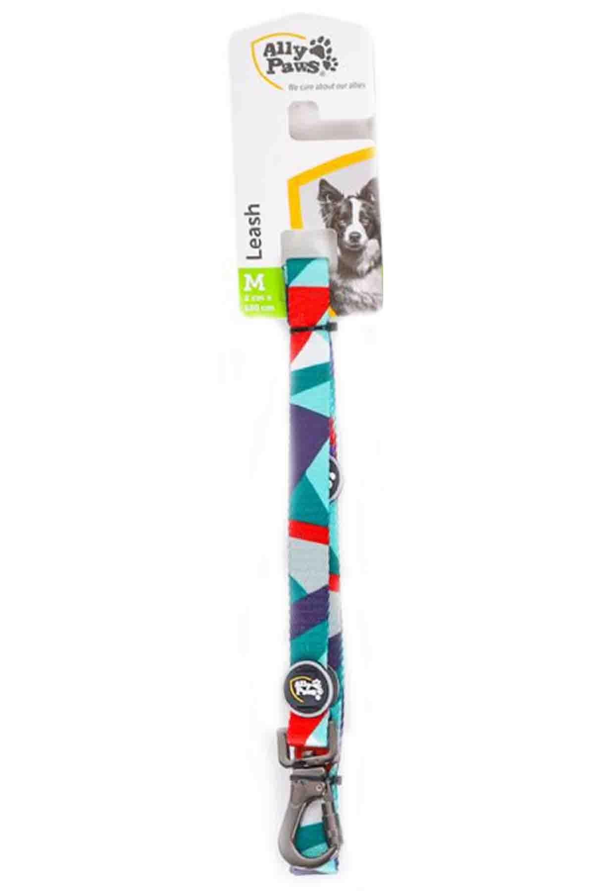 Ally Paws Kilitli Geometrik Köpek Gezdirme Kayışı 120 cm x 2 cm