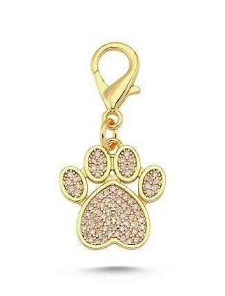 Zirkon Taşlı Pati Charm 