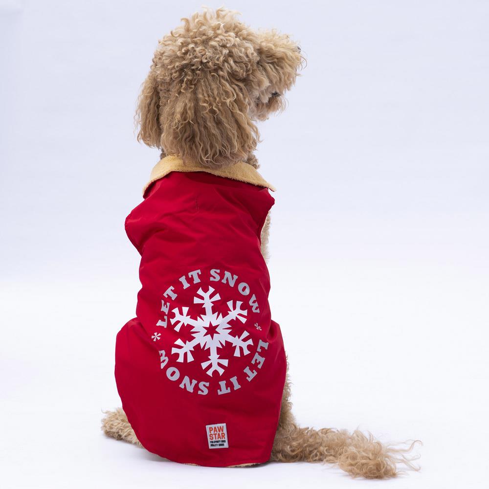 Pawstar Kırmızı Yukon Peluşlu Su Geçirmez Orta-Büyük Irk Köpek Yağmurluğu