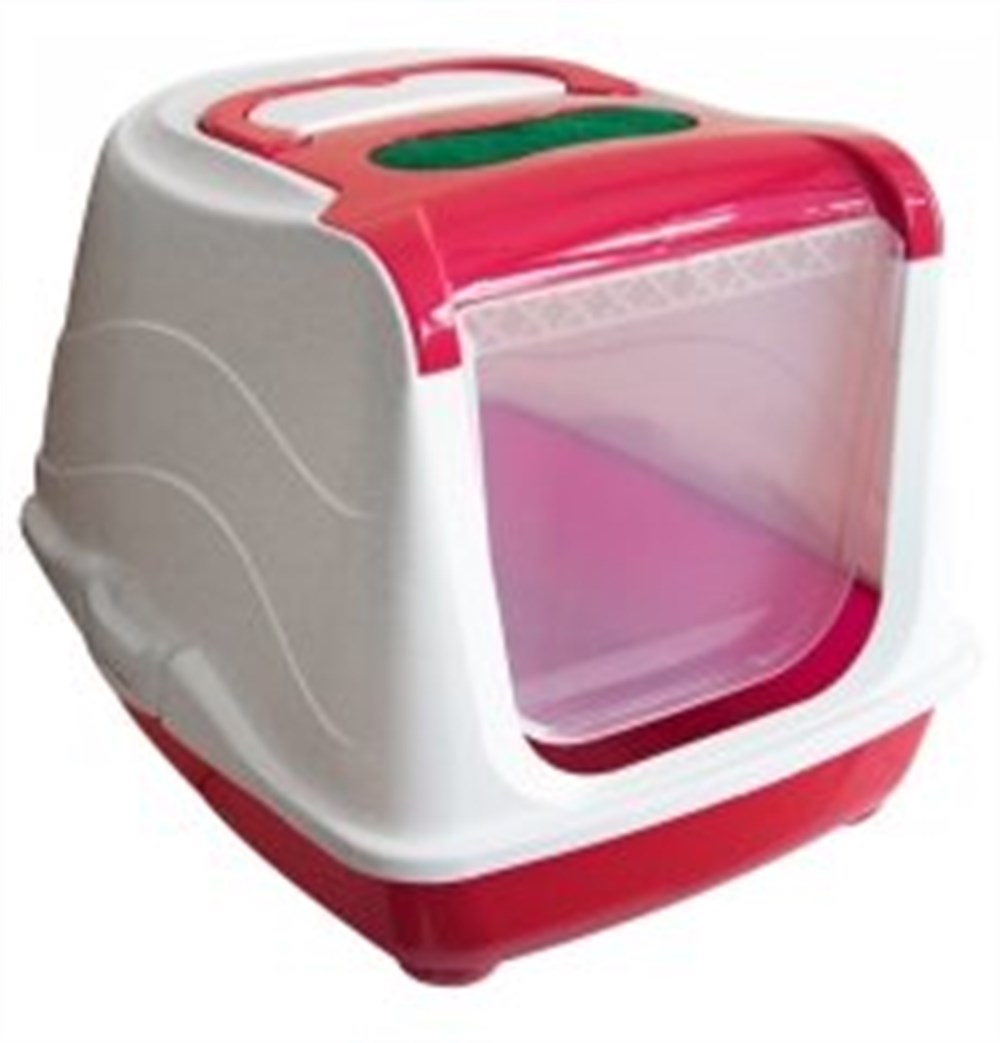 Mio Cabrio Pembe Kapalı Kedi Tuvaleti 