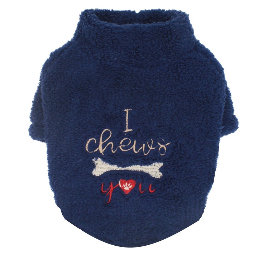Pawstar I Chew You Peluş Küçük Irk Köpek Sweatshirtü