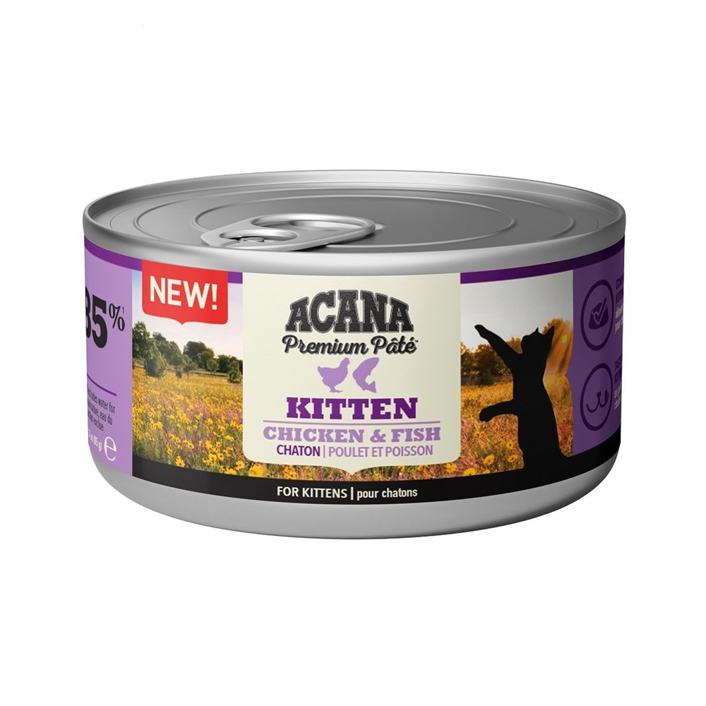 Acana Premium Pate (Ezme) Tavuklu ve Balıklı 85 gr Yavru Kedi Konservesi