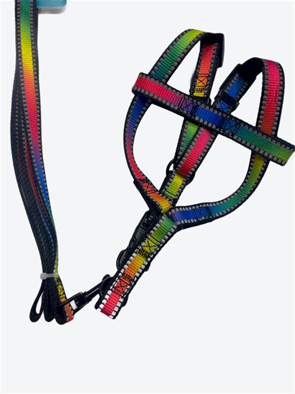 Reflektörlü Rengarenk Köpek Tasma Seti 1,5 cm - 120 cm 