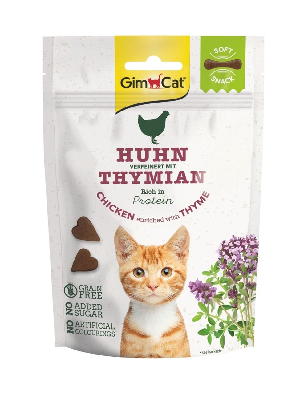Gimcat Soft Snacks Chicken & Thyme 60 gr Tavuklu ve Kekikli Tahılsız Kedi Ödülü