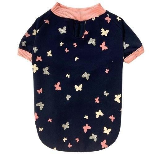 Gedyco Glitter Butterfly Küçük Irk Köpek Sweatshirtü (1,5 kg - 8 kg arası köpeklere uygundur)