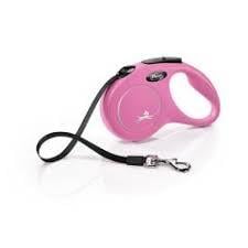 Flexi New Classic Pembe Otomatik Şerit Gezdirme Tasması S 5 m Max 15 kg