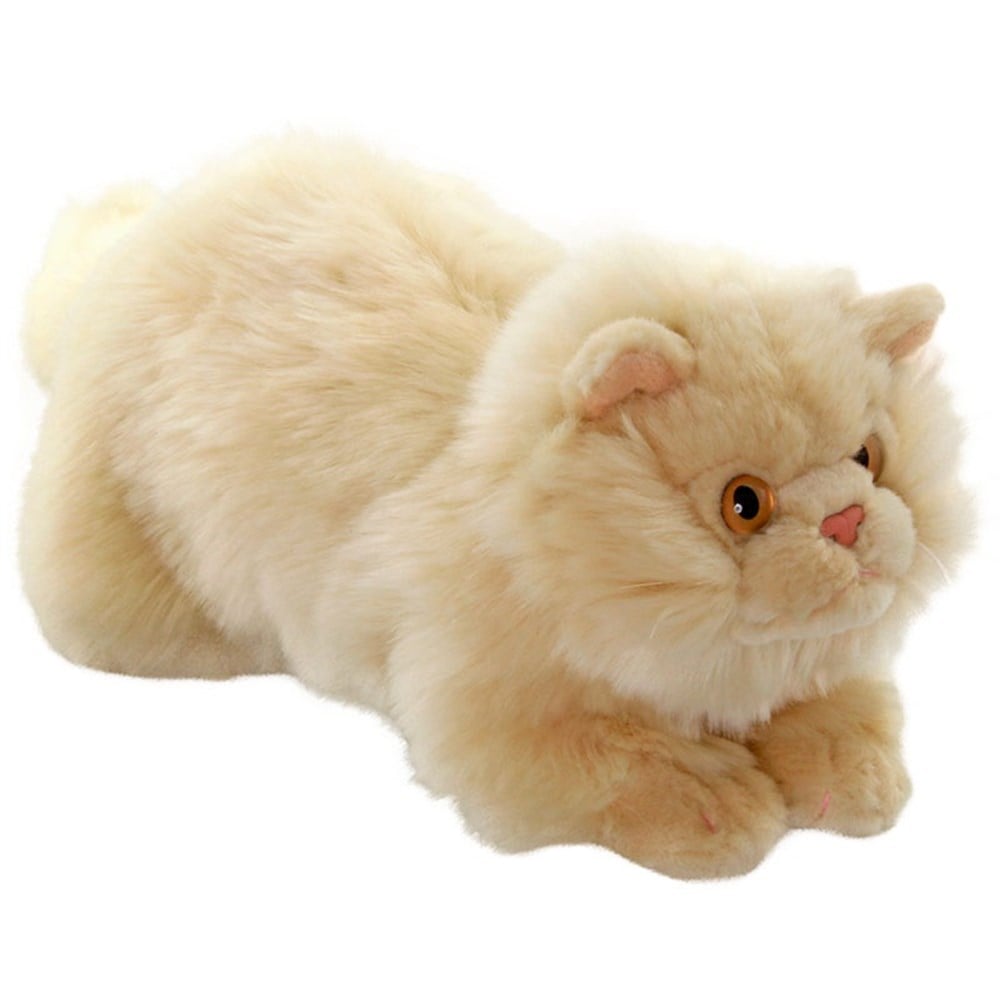Yatan Bej Kedicik Peluş Oyuncak 26 Cm