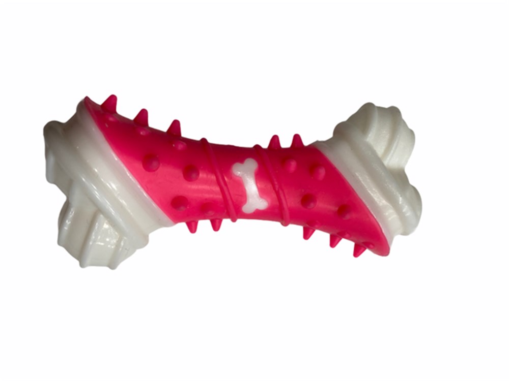 Termo-Plastik Köpek Oyuncağı Kaval 13 cm Pembe