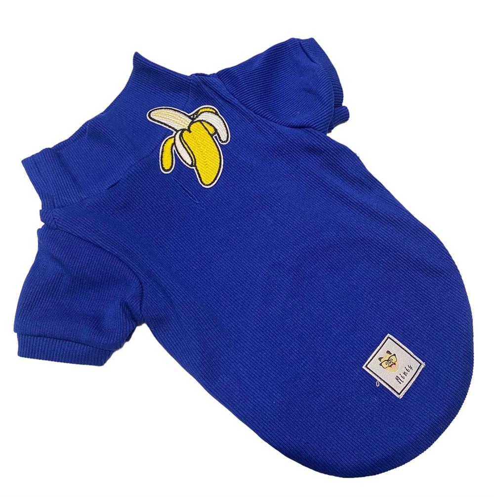 Banana Dark Blue Esnek Basic Kaşkorse Köpek Sweatshirtü (2,5 kg-4,5 kg arası köpeklere uygun bedenlerde)
