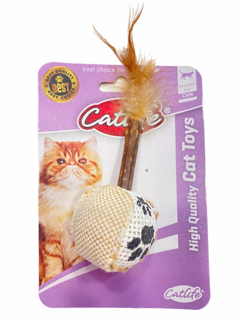 Sisal Toplu, Tüylü Hacı Yatmaz Kedi Oyuncağı 16 cm