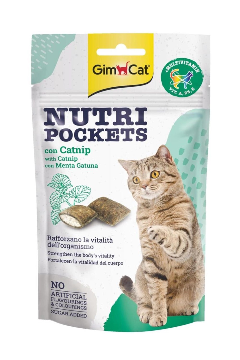 Gimcat Nutri Pockets Kedi Otlu ve Multivitaminli Kedi Ödülü 60 gr