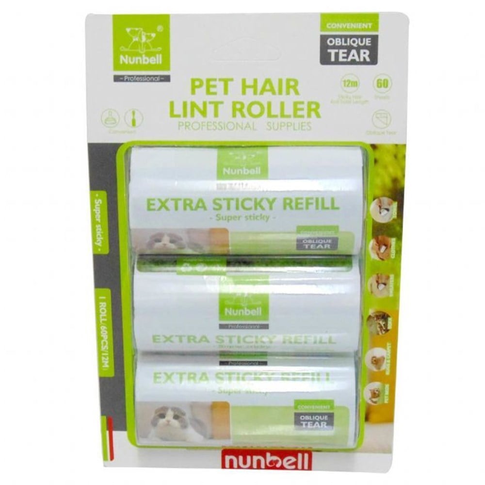 Nunbell Tüy Toplama Rulosu Yedeği (3 x 60 Yaprak))