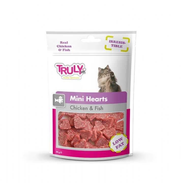 Truly Mini Hearts Tavuklu ve Balıklı Kedi Ödül Maması 50 gr