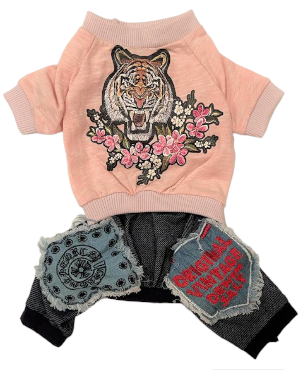 Aslanlı Somon Kot Küçük Köpek Tulumu (2,5 kg-13 kg arasına uygun)