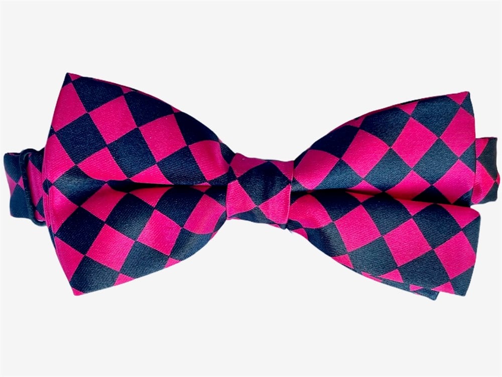 Renkli Damalı Papyon Tasma