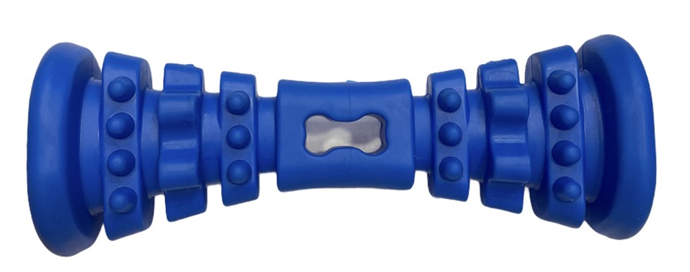 Zampa Ödül Doldurulabilen Mavi Kauçuk Köpek Diş Kaşıma Oyuncağı 18 cm