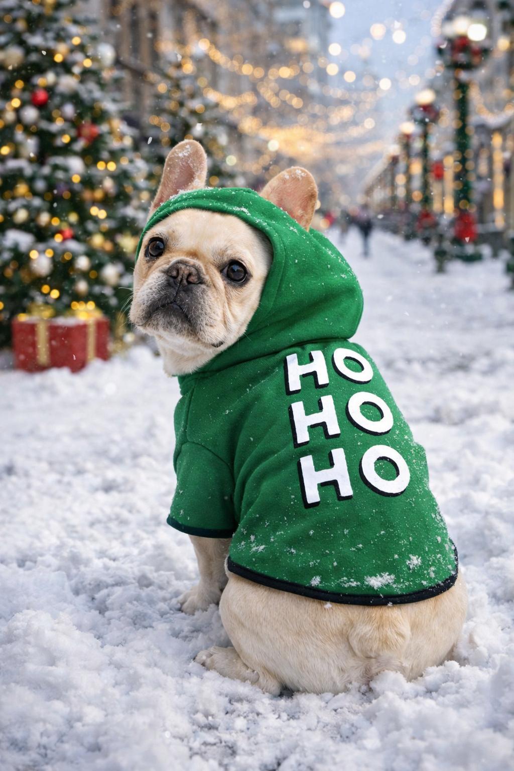 Alphadog Hohoho Yeşil Polarlı Küçük Irk Köpek Sweatshirtü