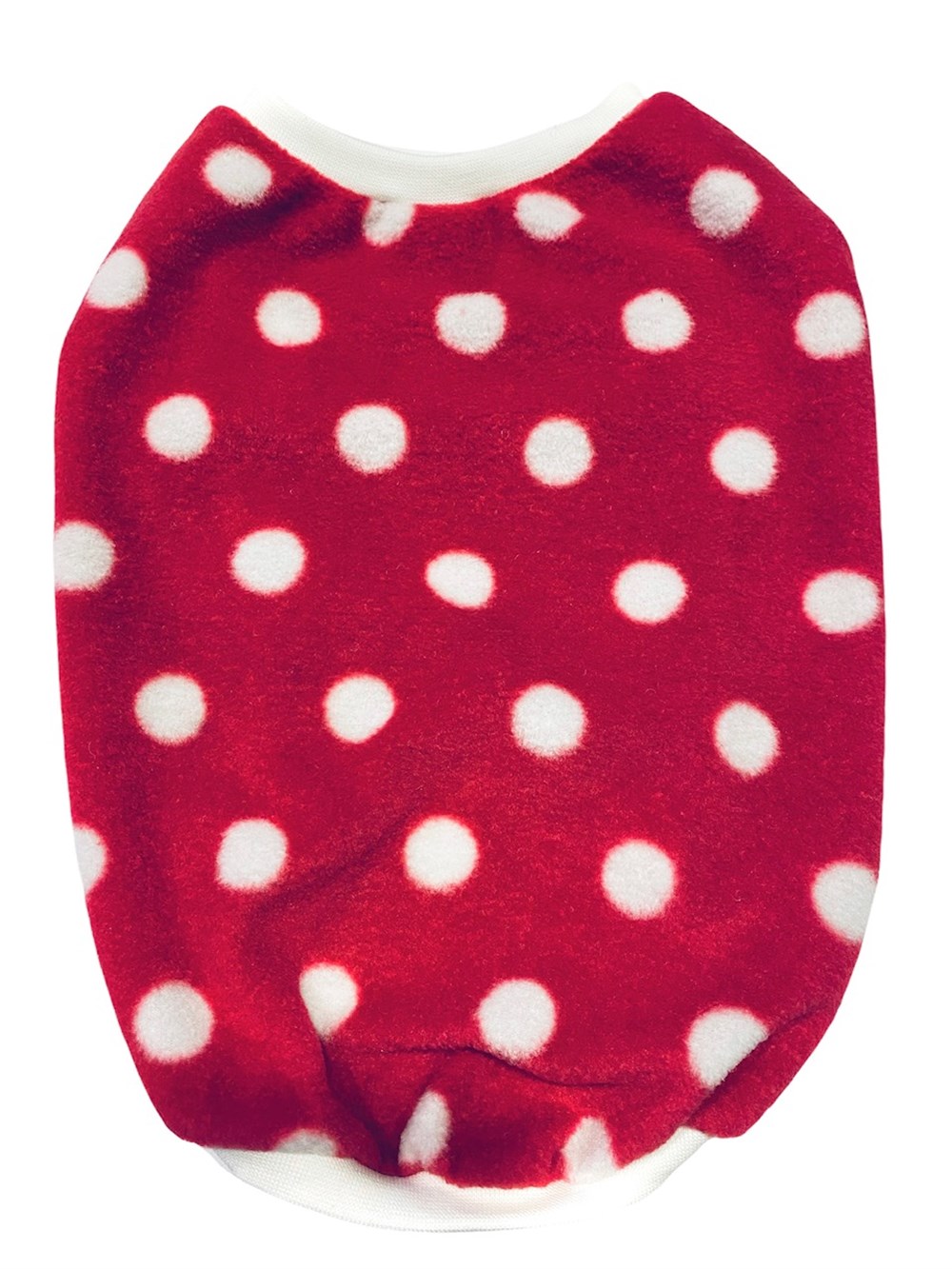 Puantiyeli Yumuşacık Kırmızı Köpek Poları