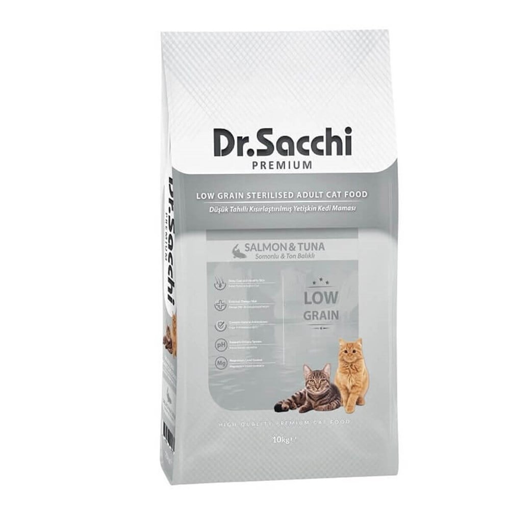 Dr.Sacchi Düşük Tahıllı 10 kg Kısırlaştırılmış Kedi Maması