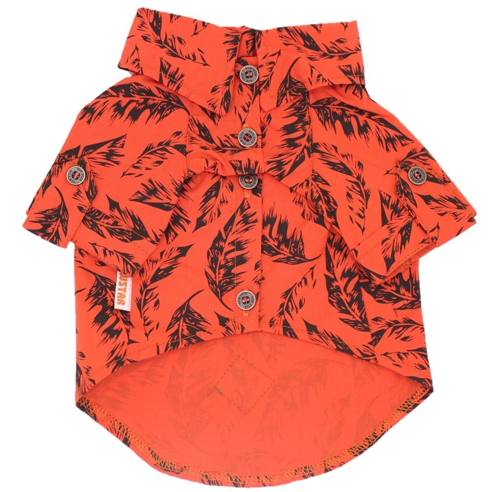 Pawstar Tüy Desenli Turuncu Orta-Büyük Irk Köpek Gömleği