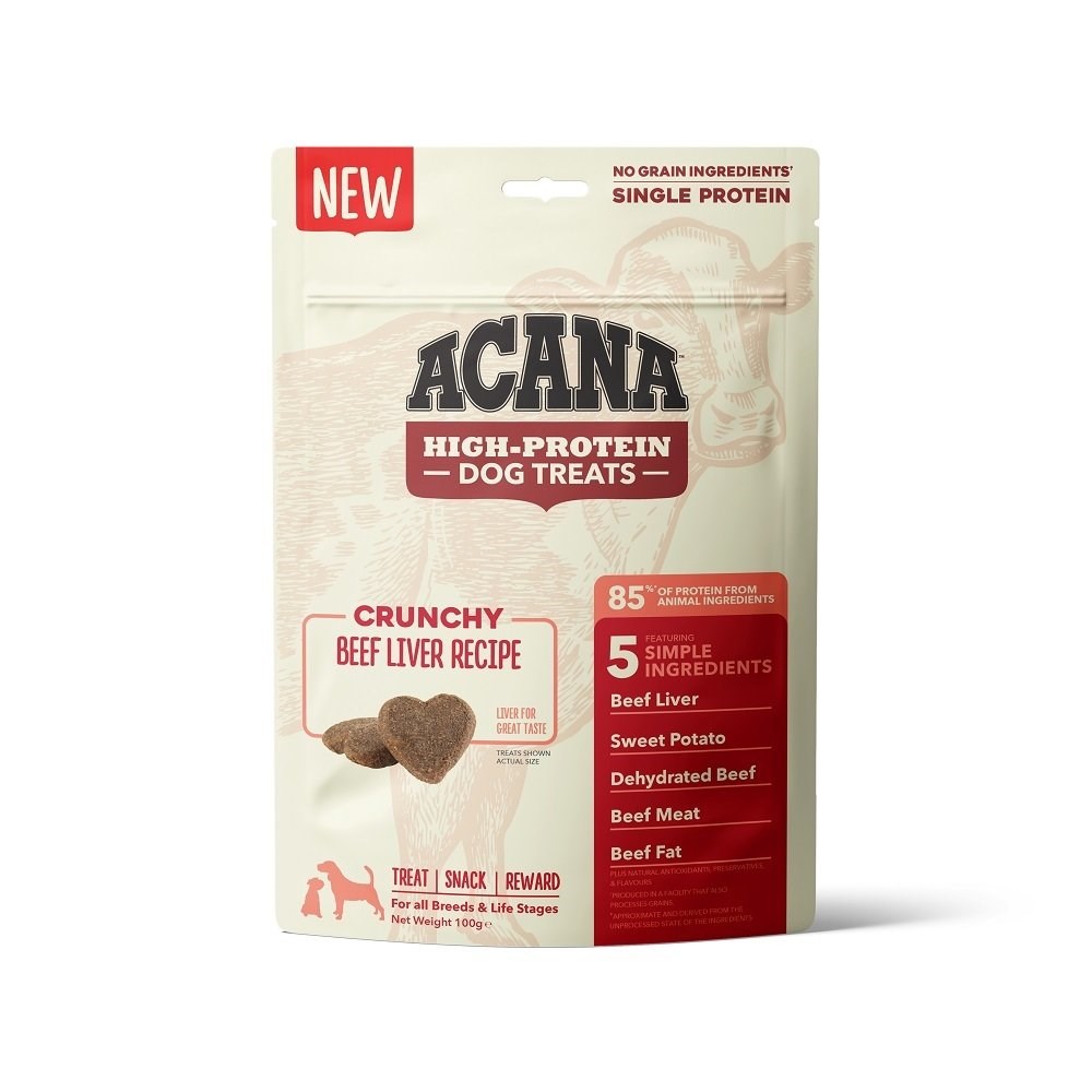 Acana Crunchy Beef Tahılsız 100 gr – Yüksek Proteinli Sığır Etli Köpek Ödülü