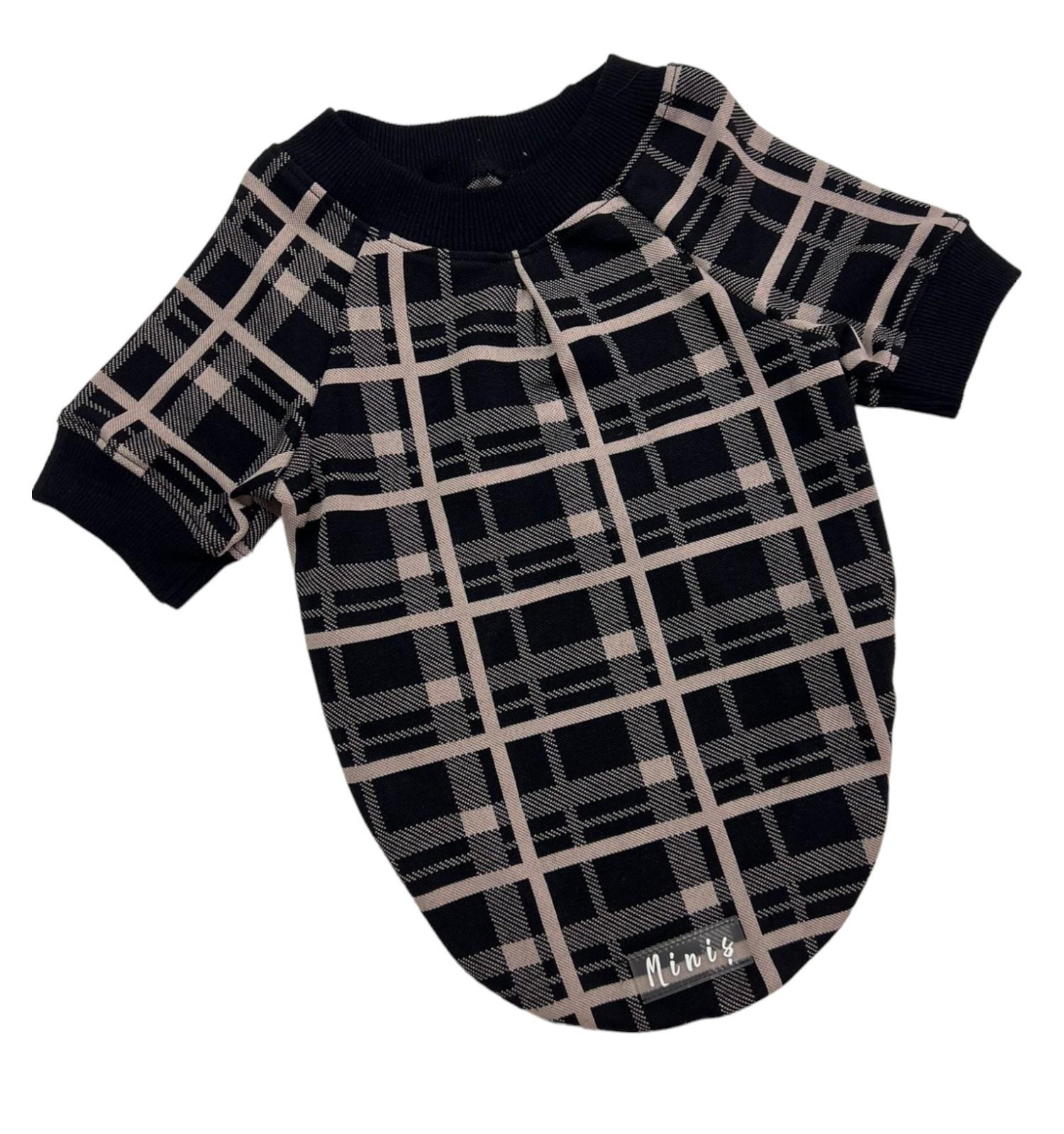 Miniş Ekru Çizgili Küçük Irk Köpek Sweatshirtü