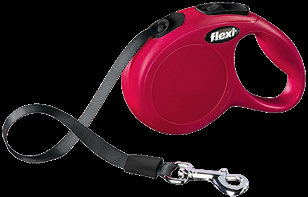 Flexi New Classic Kırmızı Otomatik Şerit Gezdirme Tasması XS 3 m Max 12 kg