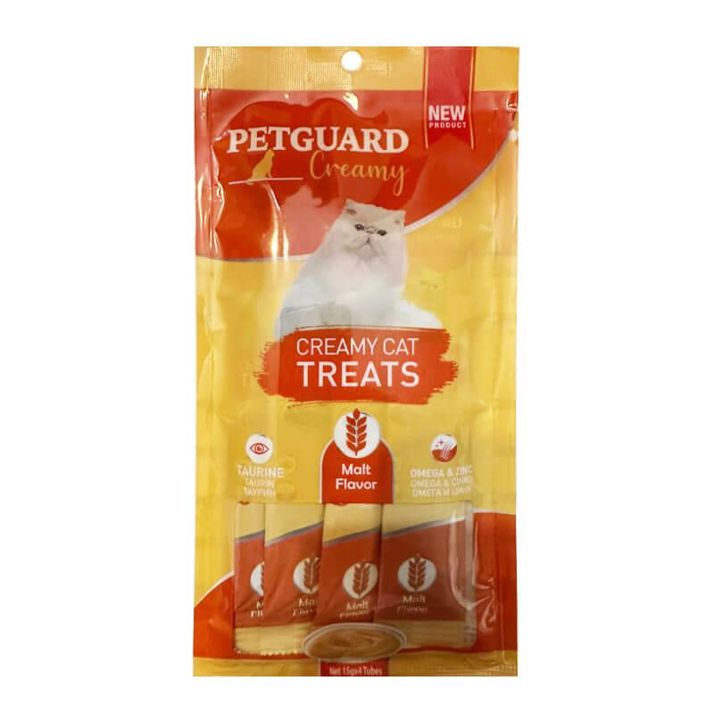 PetGuard Creamy Maltlı Sıvı Kedi Ödülü 4 x 15 Gr