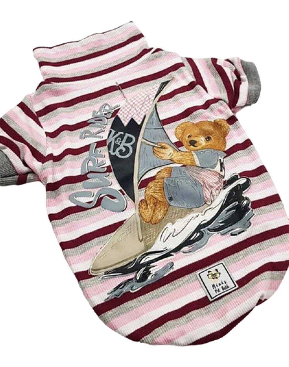 Surfer Teddy Esnek Küçük Köpek T-shirtü (2 kg-13 kg arası köpeklere uygun bedenlerde)