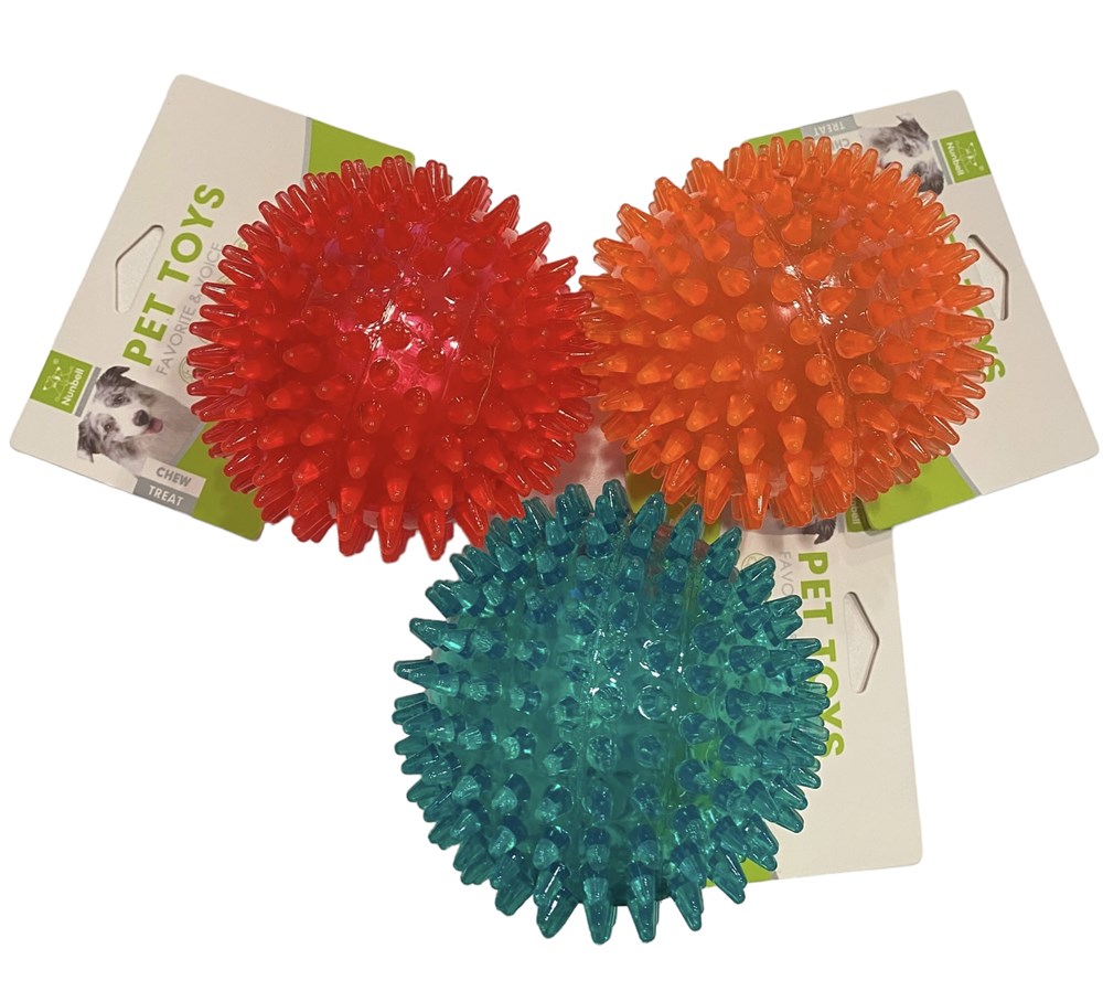 Nunbell Suda Batmaz Termoplastik Kirpi Top Köpek Oyuncağı 13 cm (1 Adet)