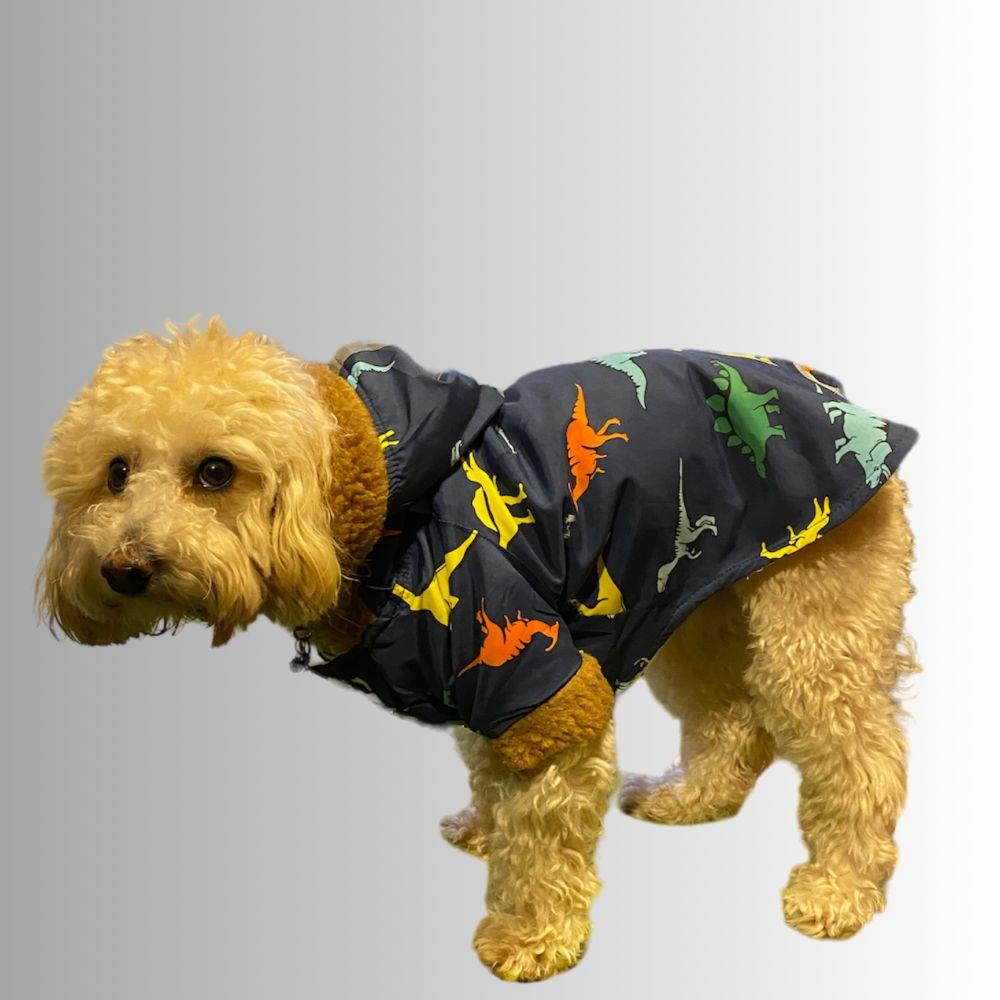 Dino Polarlı Küçük Irk Köpek Yağmurluğu