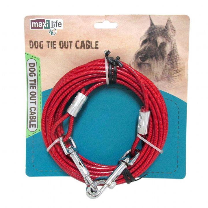 Maxilife 4,5 m x 5 mm Çelik Köpek Bahçe Bağlama Halatı 
