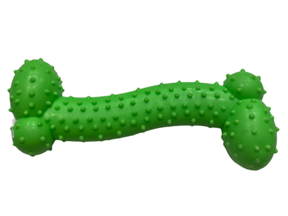 Yeşil Kauçuk Kemik Köpek Diş Kaşıma Oyuncağı 10,5 cm