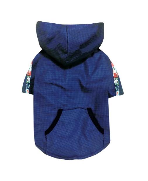 Alphadog Squares Blue Polarlı Küçük Köpek Montu