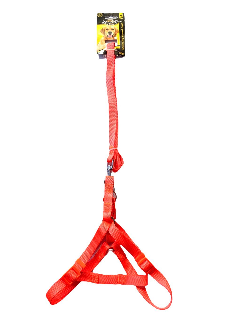 Neon Turuncu Göğüs ve Uzatma Şerit Tasma Seti Küçük ve Orta Irk