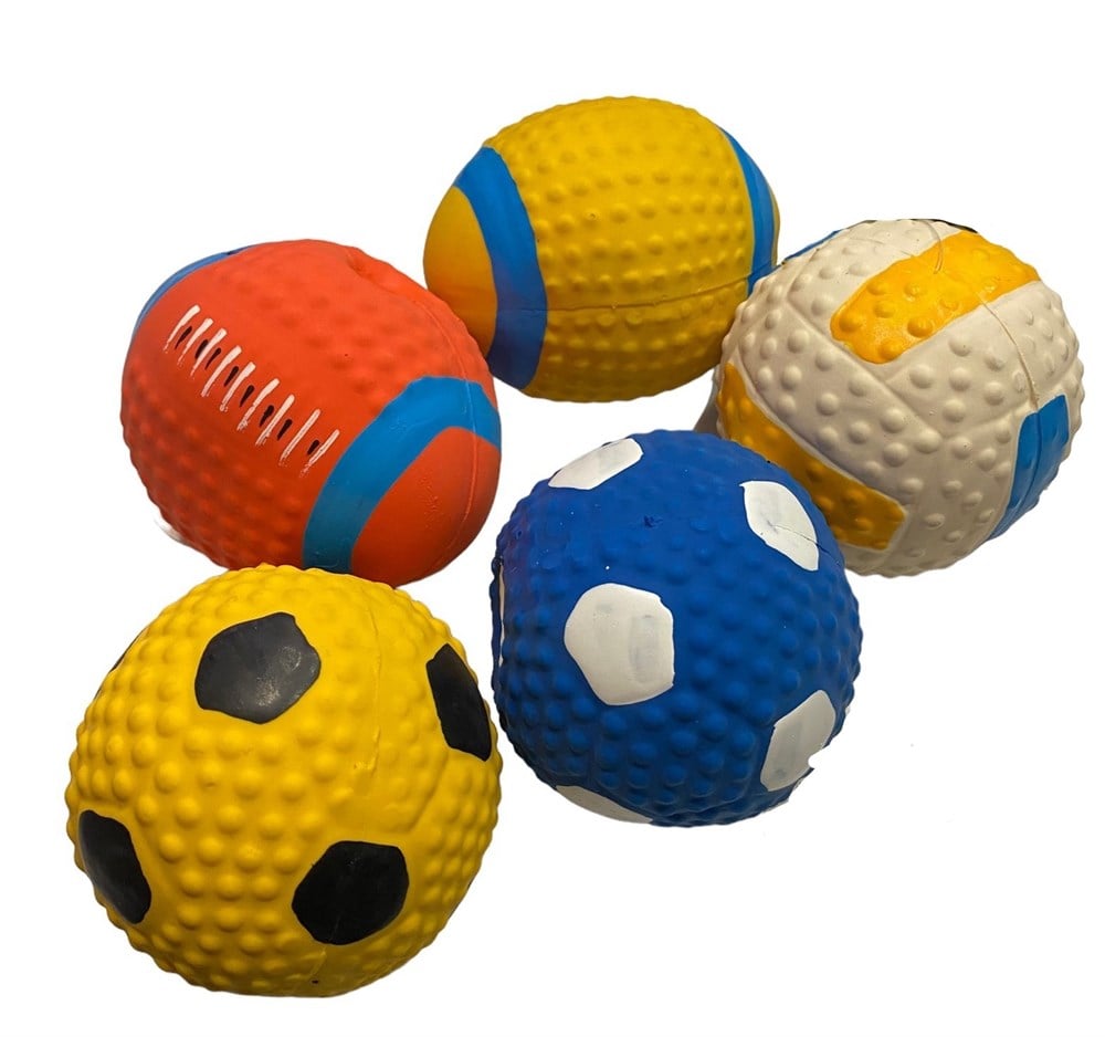 Nunbell Sesli, Yumuşak Latex Top Köpek Oyuncağı 12 cm (1 Adet)