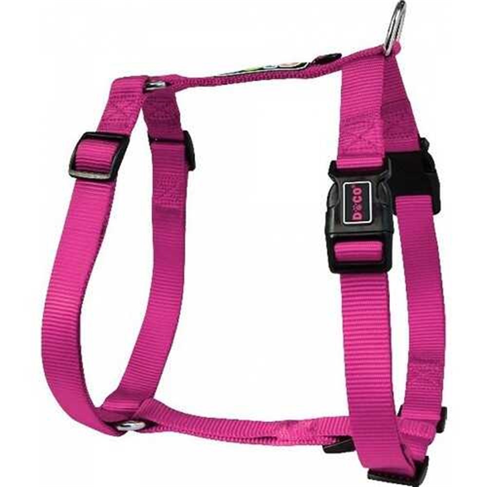 Doco H-tip Orta ve Büyük Irk Köpek Göğüs Tasması (Göğüs 55 cm x 76 cm) Pink