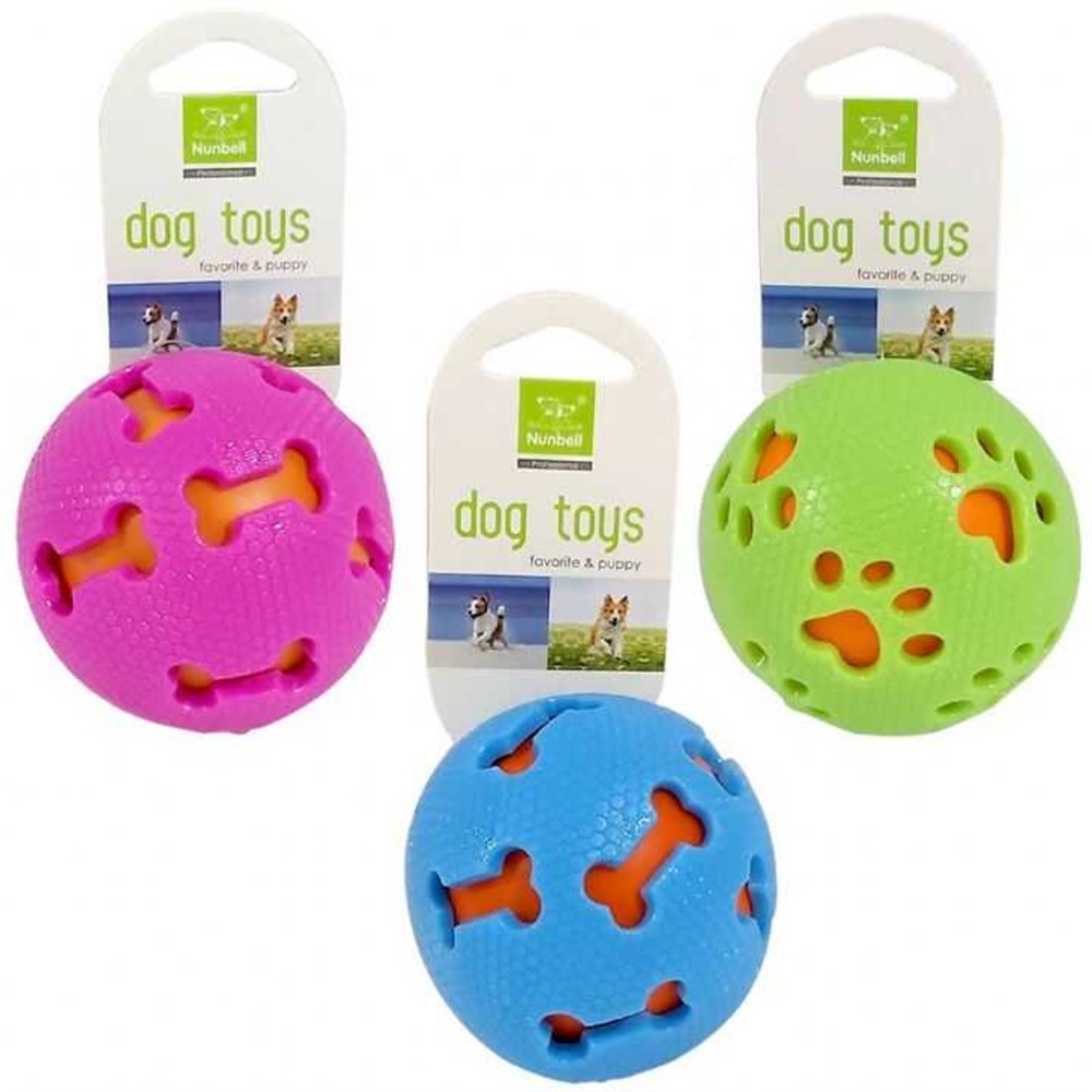 Nunbell Sesli, Çok Hafif, Elastik Top Köpek Oyuncağı 7 cm (1 Adet)
