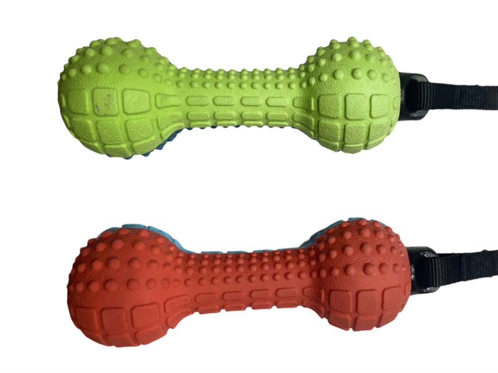 Tutmaçlı Kauçuk Dumbell Köpek Çekiştirme Oyuncağı 35 cm