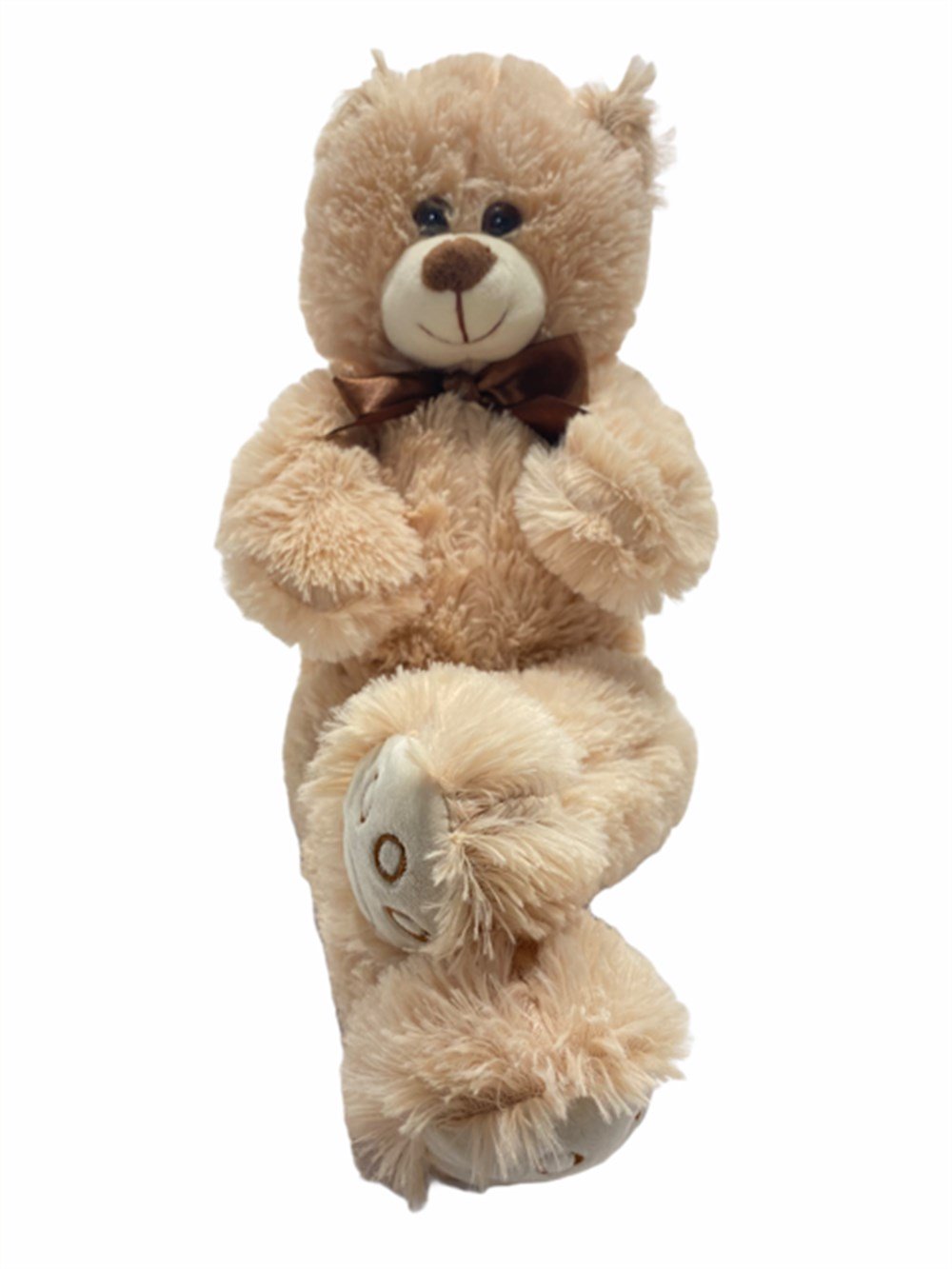 Bej Uzun Tüylü Yumuşacık Peluş Ayıcık 45 cm